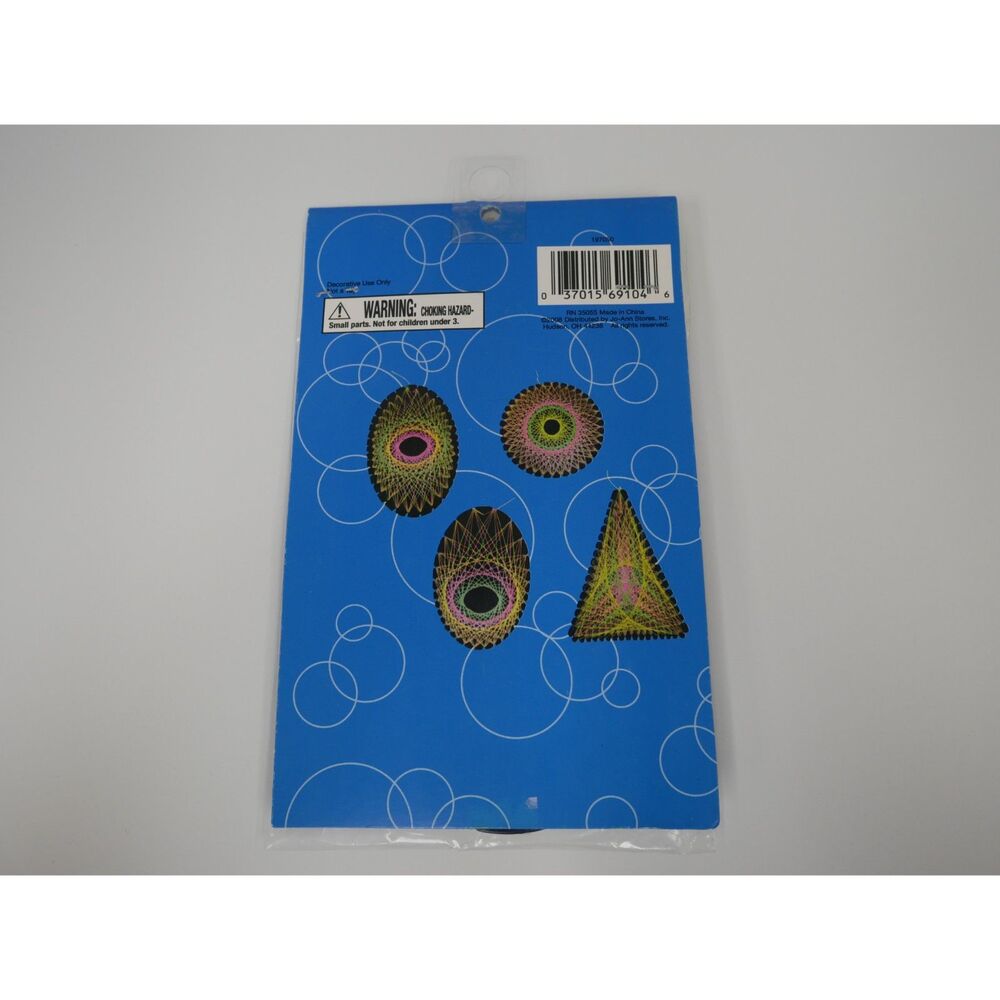 Busy Kids Camp String Art Craft Kit Neon Thread Shapes New Sealed
